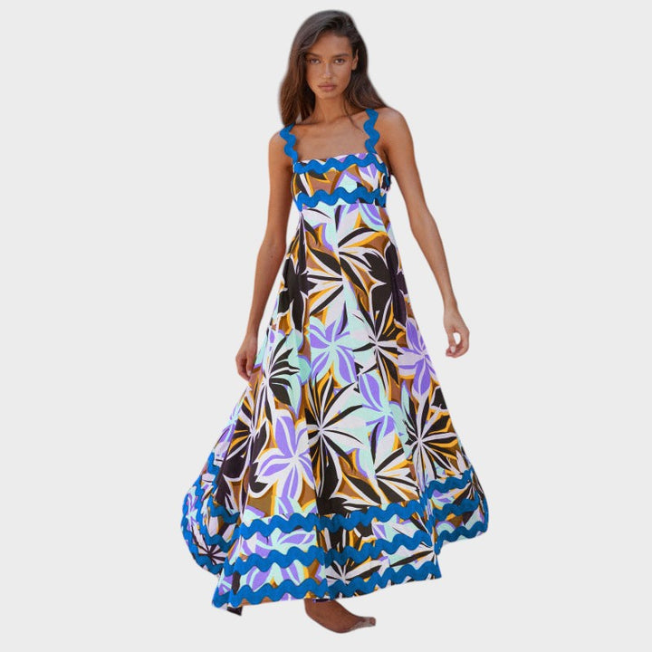 Alice - Vestido Floral Sem Mangas Em Silhueta Solta