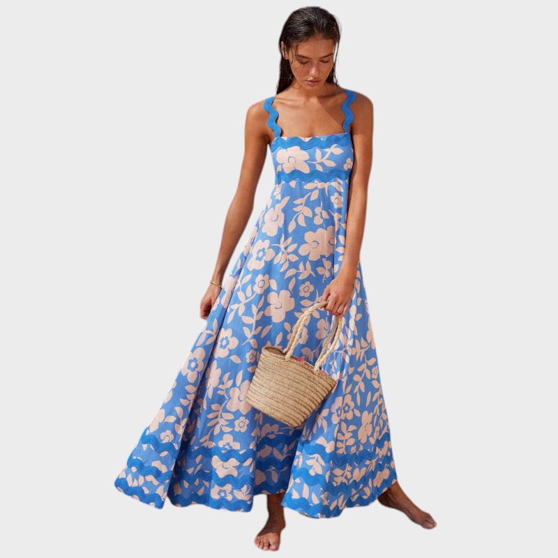 Alice - Vestido Floral Sem Mangas Em Silhueta Solta