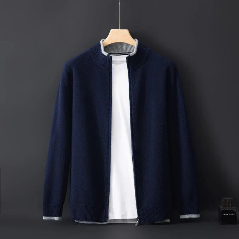 Luís - Casaco de Cashmere com Fecho de Zíper