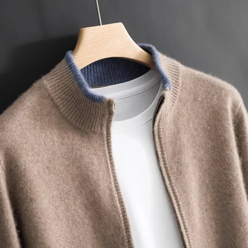 Luís - Casaco de Cashmere com Fecho de Zíper