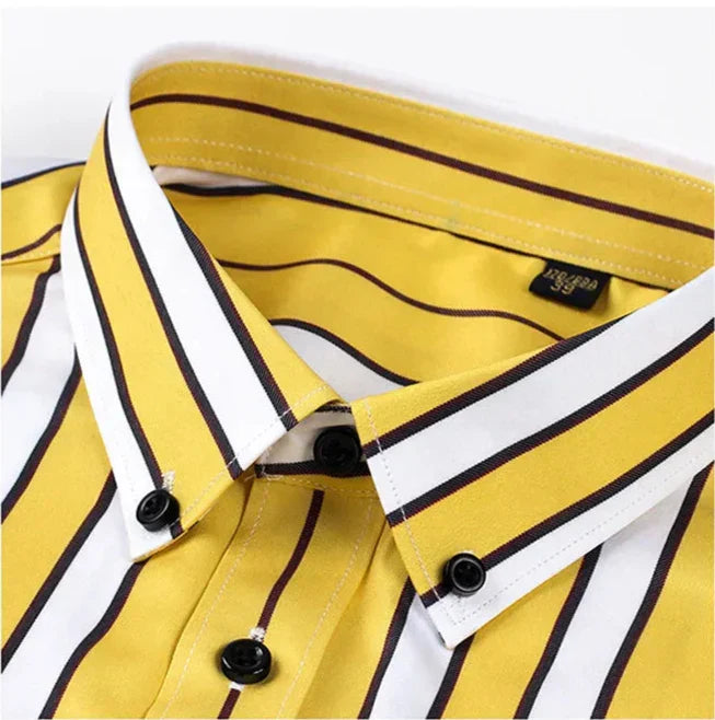 Dinis - Camisa Clássica Listrada Masculina