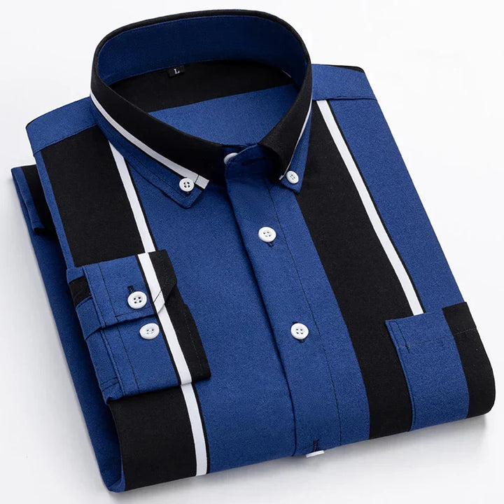 Leandro - Camisa de Listras Estilosas para Homens
