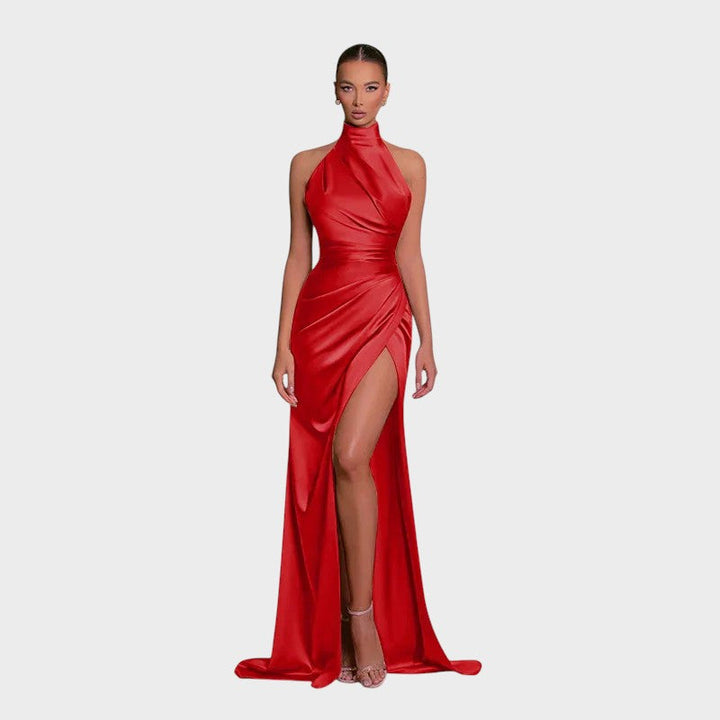Livia - Vestido Elegante Com Fendas Laterais