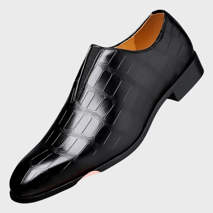 Diogo - Mocassins de Couro Elegantes com Estampa de Pedra