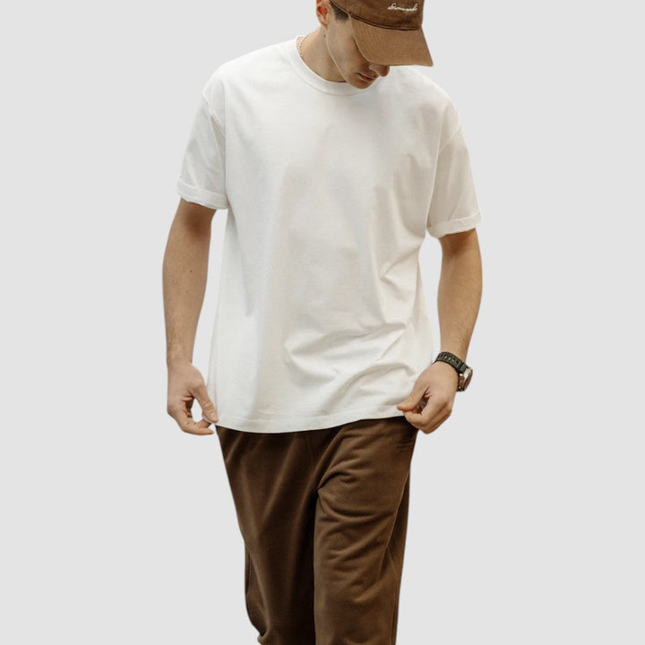 Leo - T-shirt simples de algodão