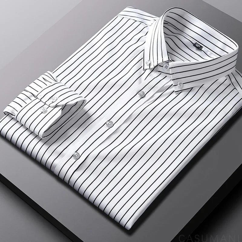 Dinis - Camisa Clássica Listrada Masculina