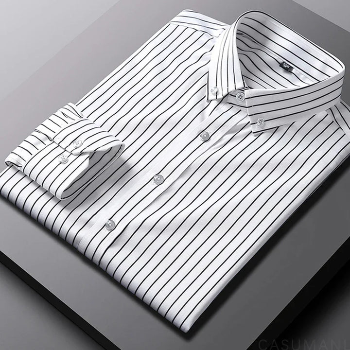 Dinis - Camisa Clássica Listrada Masculina