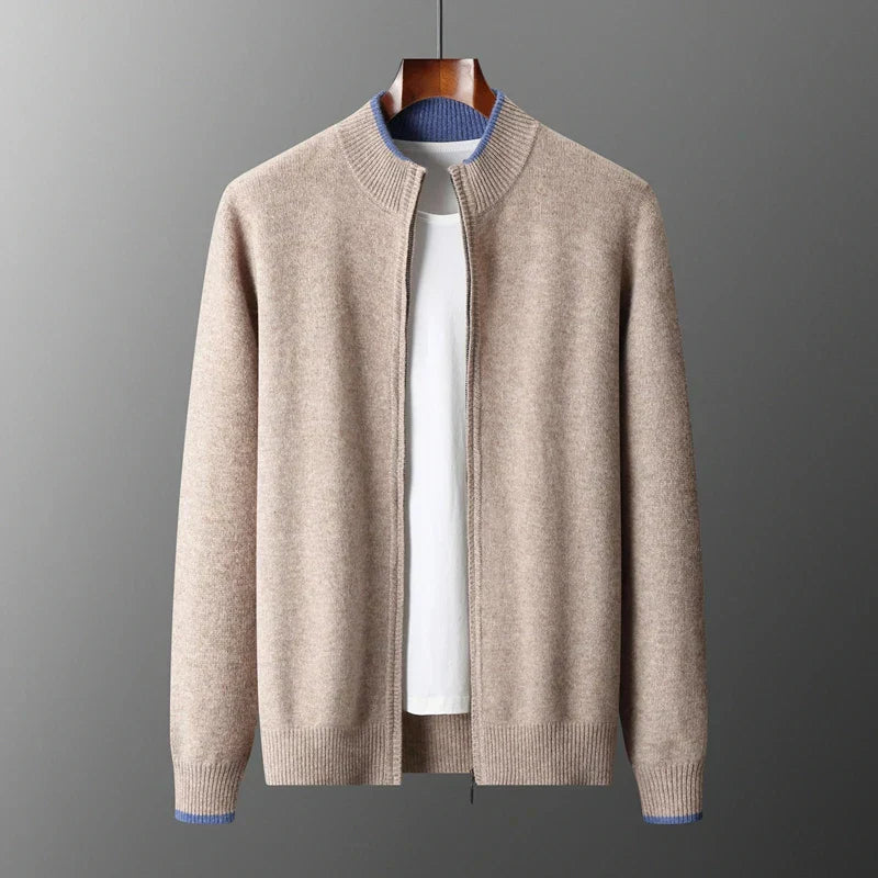 Luís - Casaco de Cashmere com Fecho de Zíper