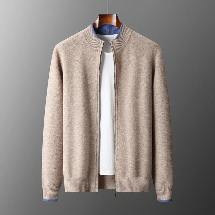 Luís - Casaco de Cashmere com Fecho de Zíper