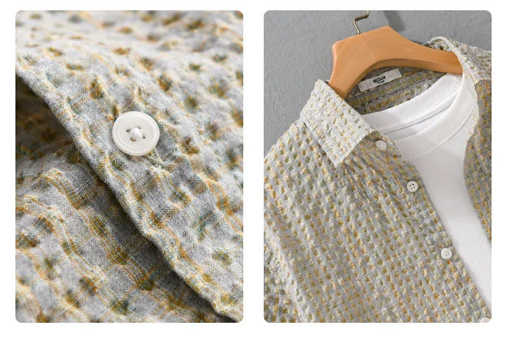 Simão - Camisa com Textura de Bolhas