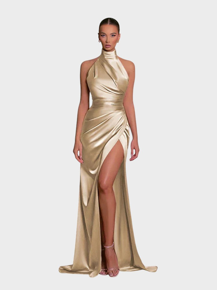 Livia - Vestido Elegante Com Fendas Laterais