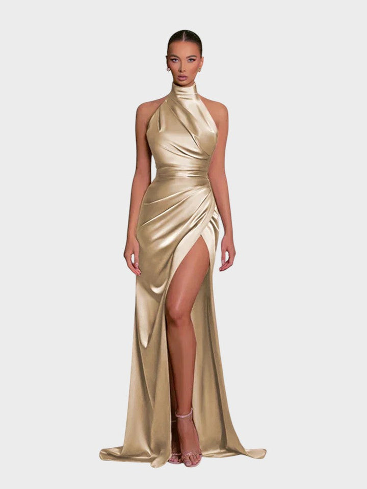 Livia - Vestido Elegante Com Fendas Laterais