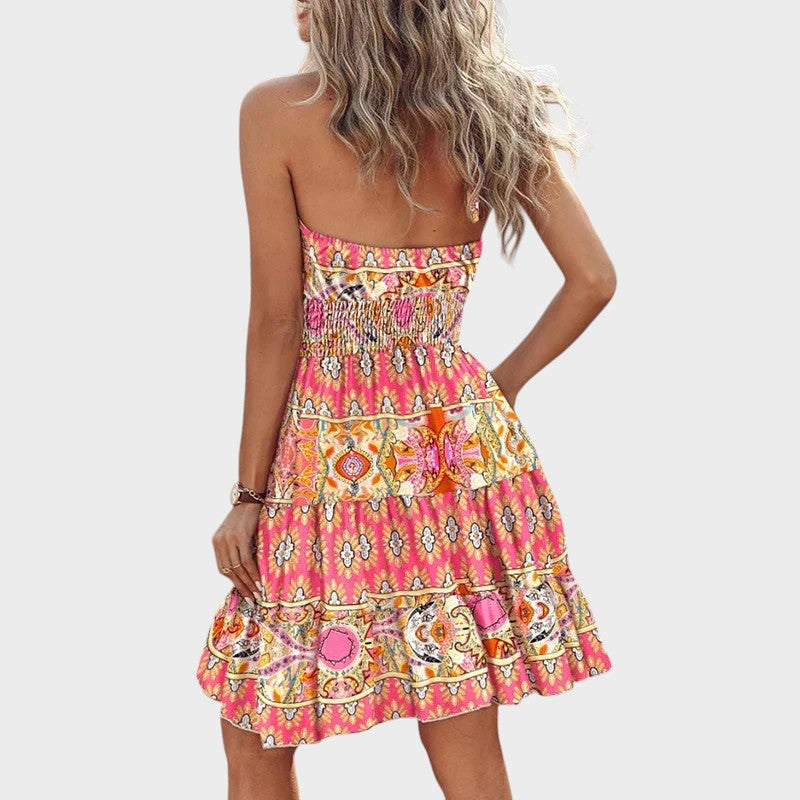 Paula- Vestido Curto Com Costas Expostas