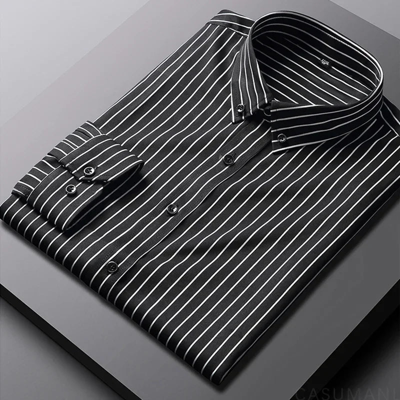 Dinis - Camisa Clássica Listrada Masculina