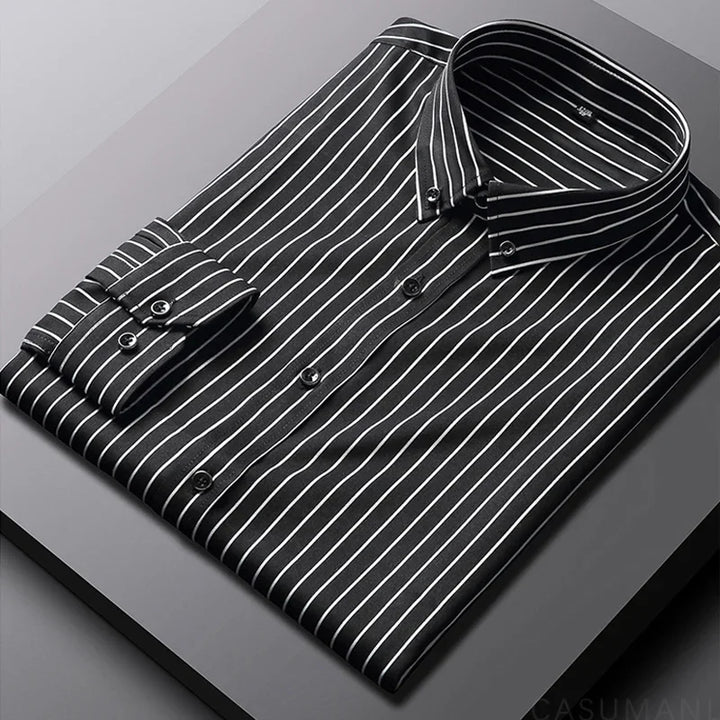 Dinis - Camisa Clássica Listrada Masculina