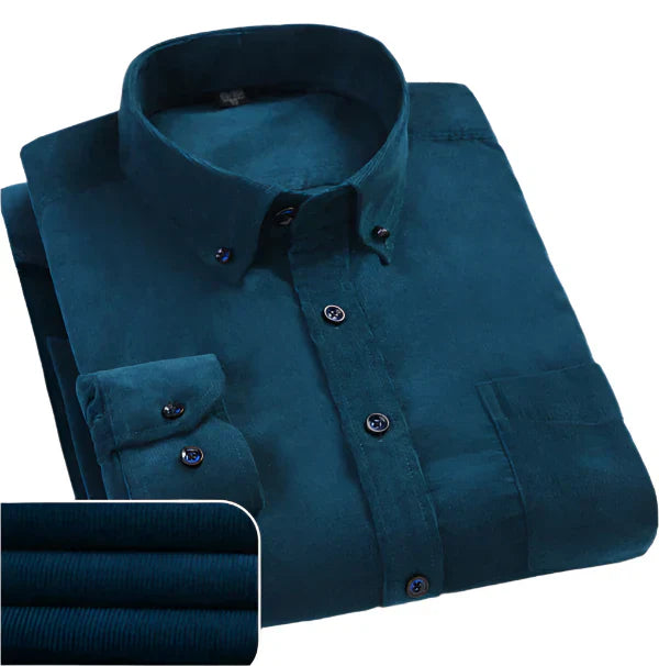 Manuel - Camisa Premium de Veludo Cotelé Masculina