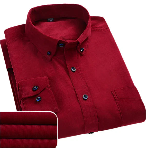 Manuel - Camisa Premium de Veludo Cotelé Masculina