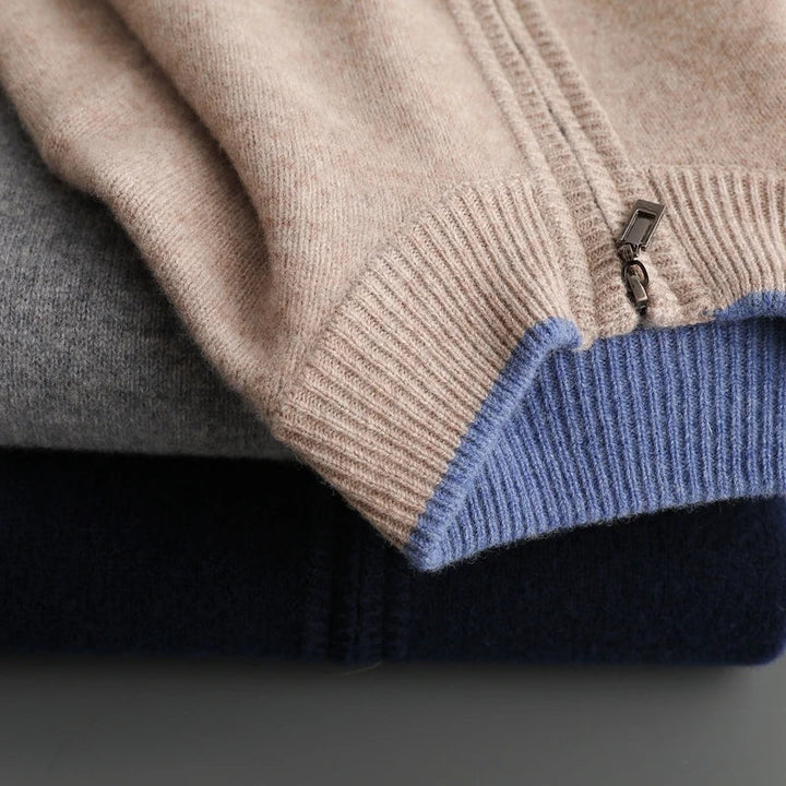 Luís - Casaco de Cashmere com Fecho de Zíper