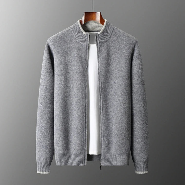 Luís - Casaco de Cashmere com Fecho de Zíper