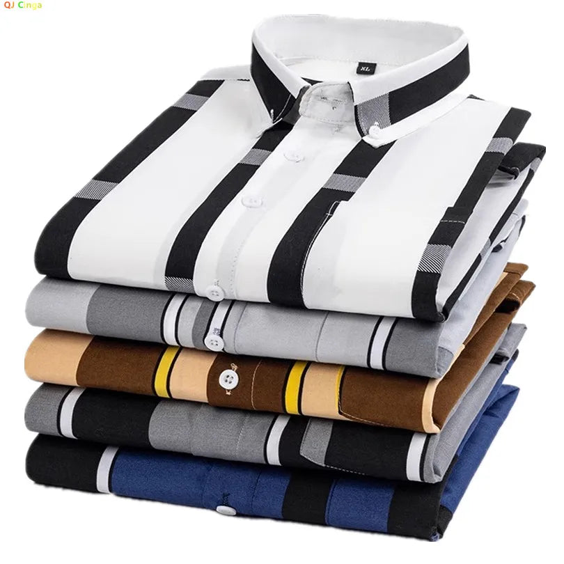 Leandro - Camisa de Listras Estilosas para Homens