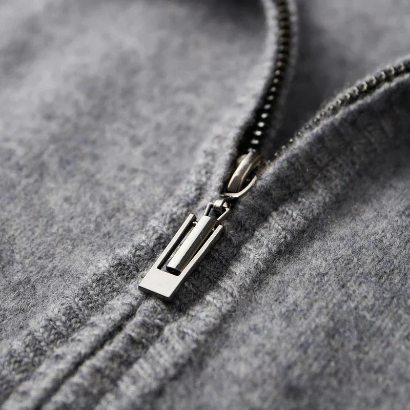 Luís - Casaco de Cashmere com Fecho de Zíper