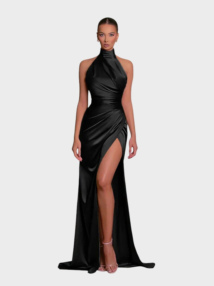 Livia - Vestido Elegante Com Fendas Laterais