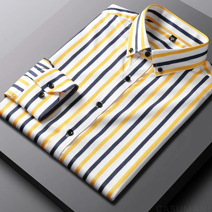 Dinis - Camisa Clássica Listrada Masculina
