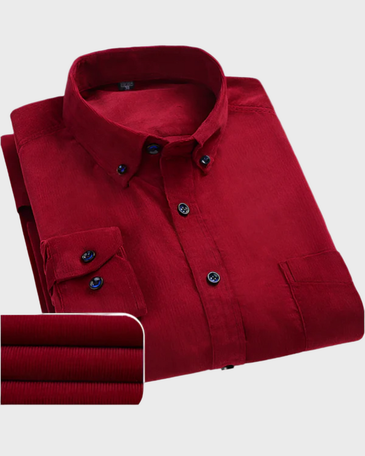 Manuel - Camisa Premium de Veludo Cotelé Masculina
