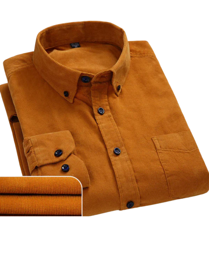 Manuel - Camisa Premium de Veludo Cotelé Masculina