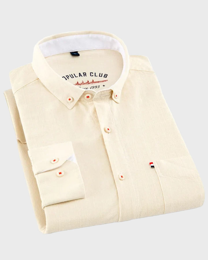 Luís - Camisa Casual de Linho Masculina