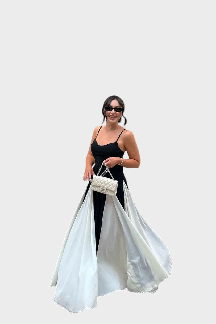 Eliana – Vestido Longo Com Detalhes Em Painel