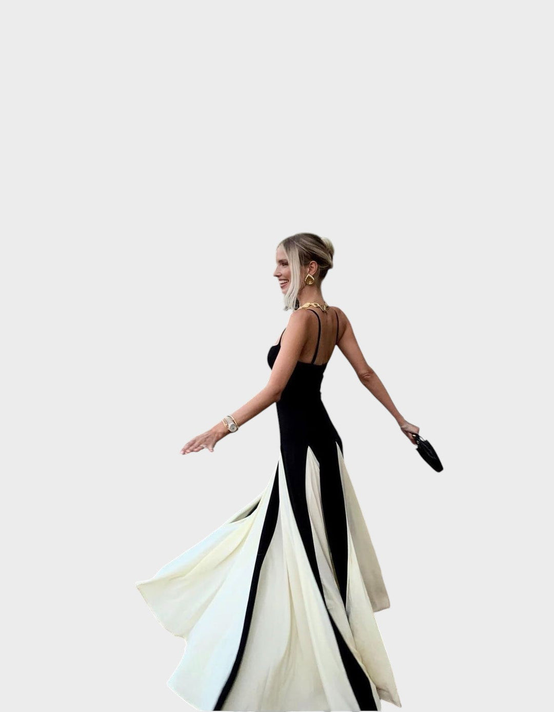 Eliana – Vestido Longo Com Detalhes Em Painel