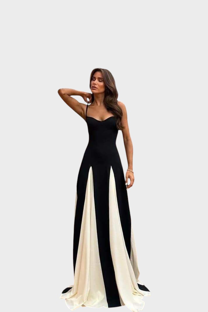 Eliana – Vestido Longo Com Detalhes Em Painel