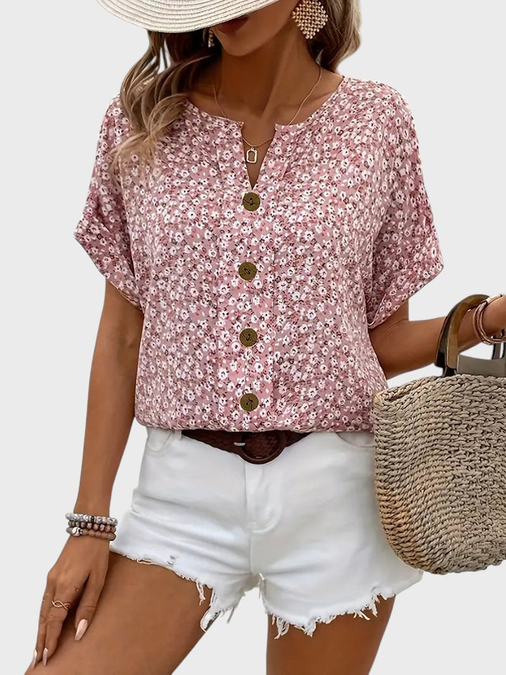 Constança - Blusa Leve com Estampa Floral
