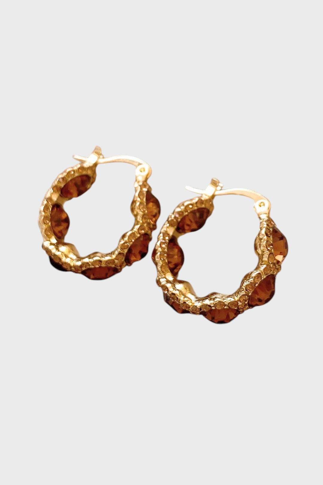 Brincos de Argola com Cristais