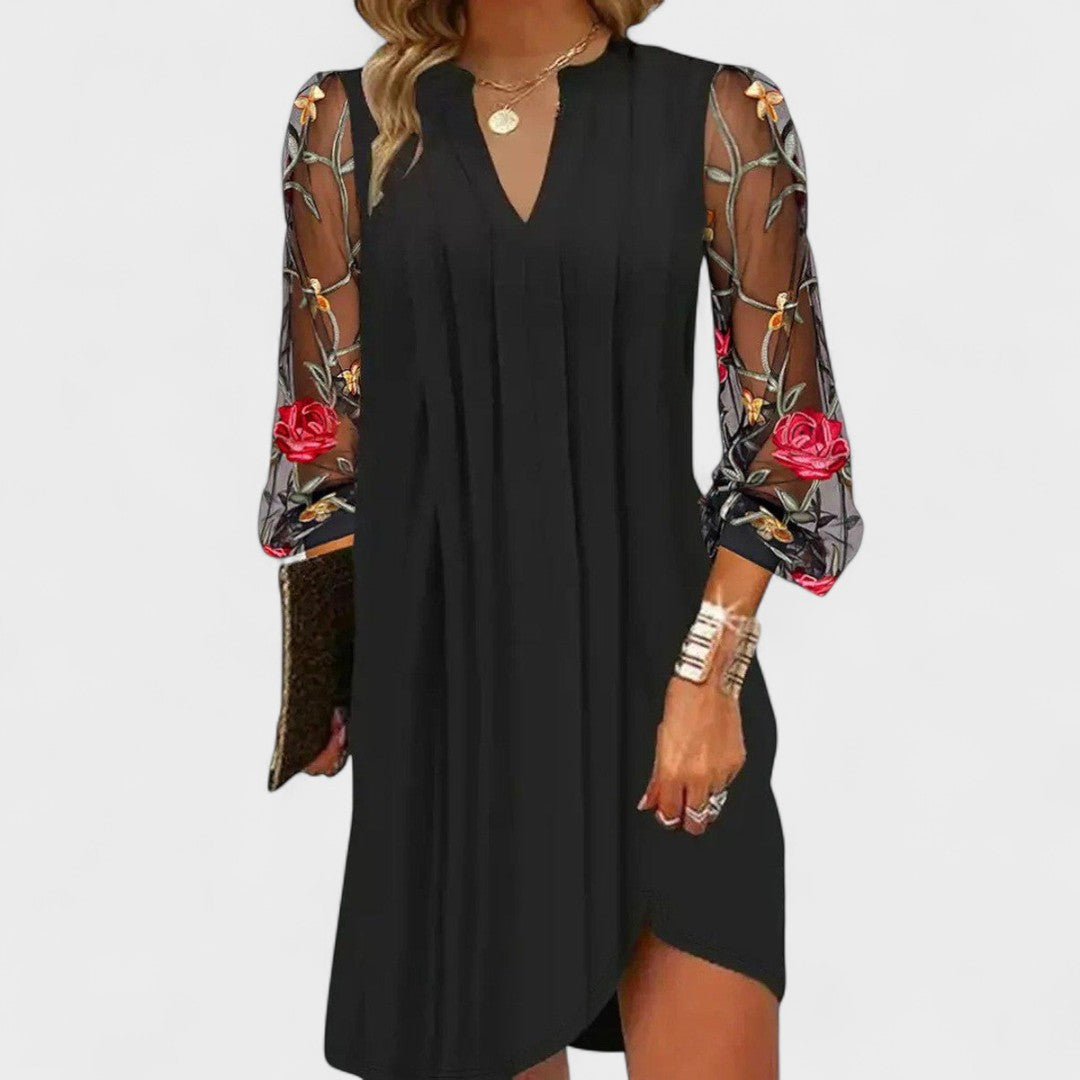 Daniela - Vestido Curto Elegante Com Decote Em V