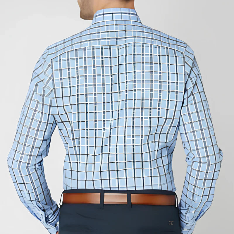 Sérgio - Camisa Clássica de Xadrez Masculina