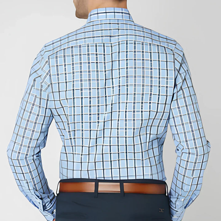 Sérgio - Camisa Clássica de Xadrez Masculina