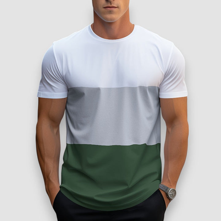 Ricardo - T-shirt com Design em Blocos de Cor