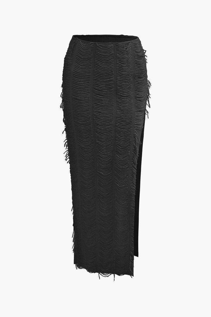 Jade - Conjunto Top Cropped & Saia Maxi Fenda