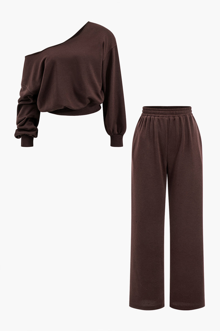Helena - Conjunto Assimétrico de Blusa e Calças