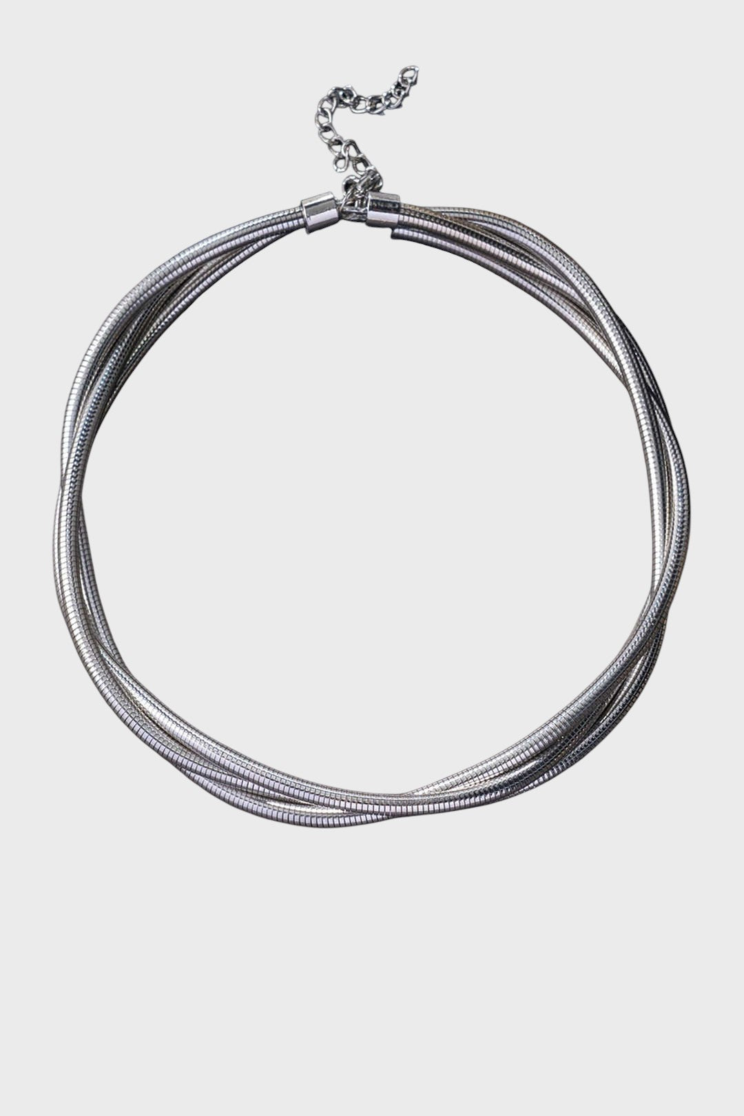 Colar Exagerado de Metal em Camadas