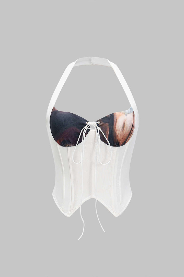Melissa- Conjunto Saia Plissada e Top Halter