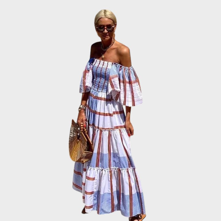 Neusa - Vestido Longo De Luxo Com Padrão Inspirado No México