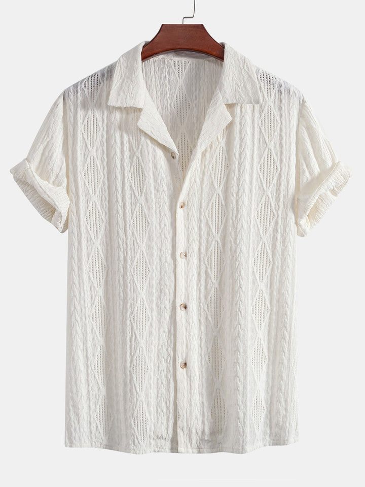 João - Camisa Cubana em Jacquard