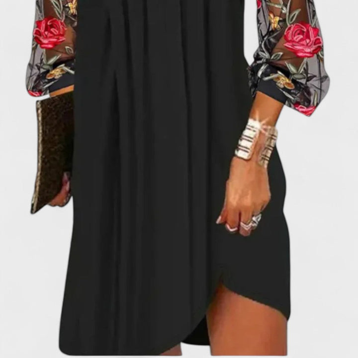 Daniela - Vestido Curto Elegante Com Decote Em V
