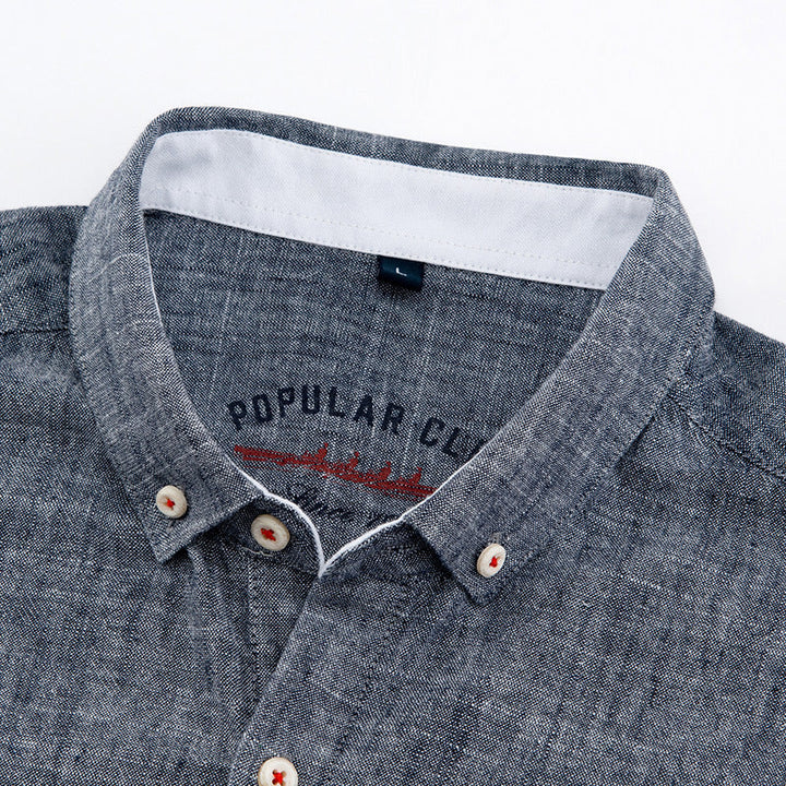 Luís - Camisa Casual de Linho Masculina
