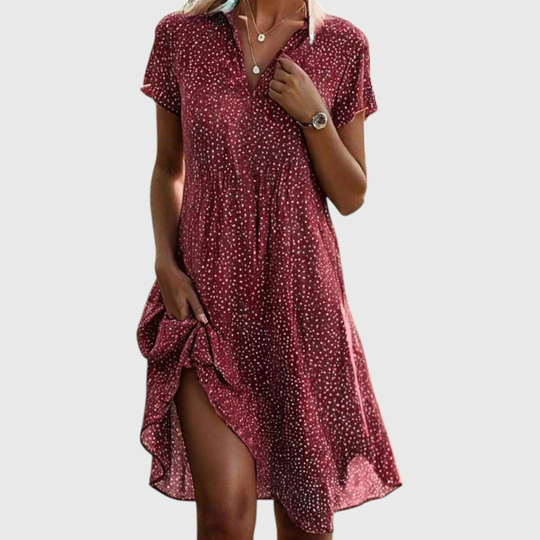 Carolina – Vestido Médio de Manga Curta