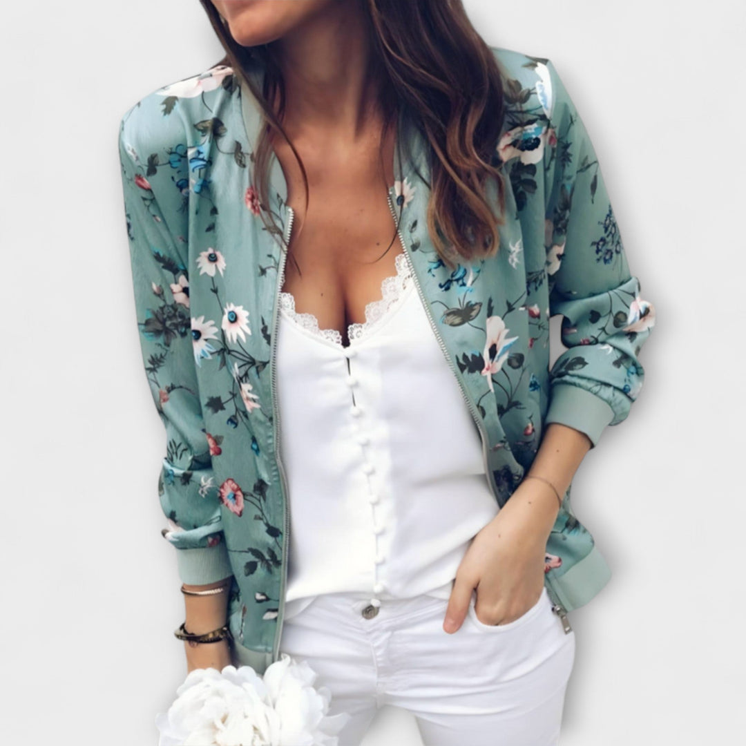 Andreia - Casaco elegante com padrão floral