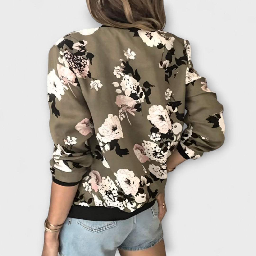 Andreia - Casaco elegante com padrão floral